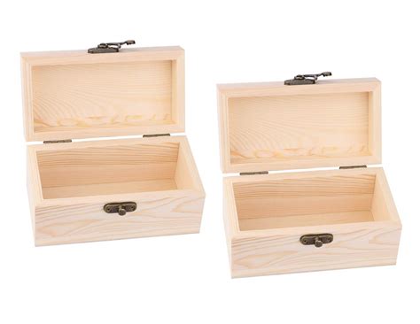 Buy Dedoot Unfinished Wood Box 2 Pcs 55x275x287 Inch Small Wood