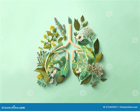 Healthy Bronchial Respiratory System Line And Silhouette Color Icon Set