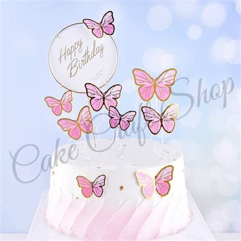 Pink Wired Butterfly Cake Topper Cake Craft Shop