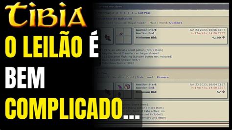 Como Funciona O Leil O De Personagem Do Tibia Tutorial Char Bazaar