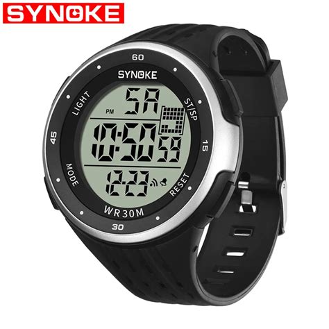 Synoke Rel Gio De Pulso Esportivo Digital Masculino Display Led