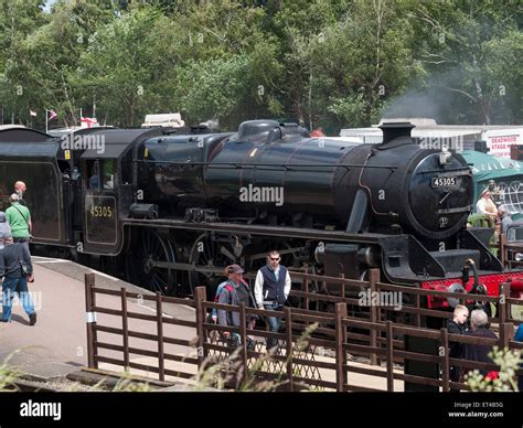 Vintage Steam Locomotive At Quorn Station On The Great Central Railway