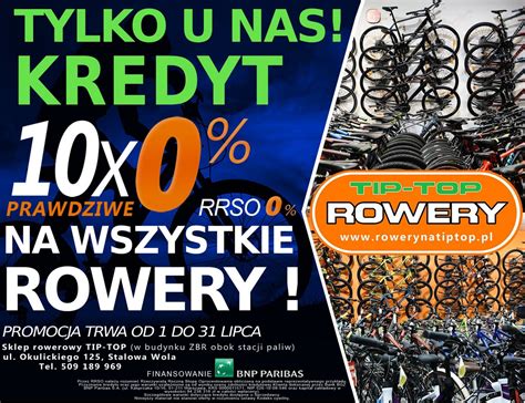 Niepowtarzalna Oferta Sklepu Rowerowego TIP TOP Raty 0 Sztafeta Pl