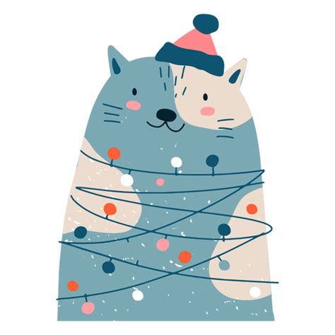 Lovely Cat Christmas Illustration Png And Svg Design For T Shirts