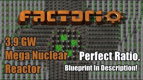 Factorio 16 Compatible Mega Nuclear Reactor 3 9 GW Sustained