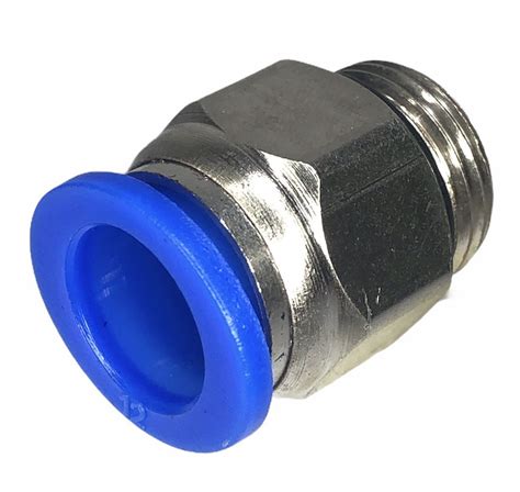 Conexão Pneumatica Reta Fluir Tubo 12mm x Rosca 3 8 BSP MAQPART