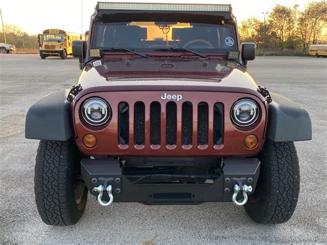 Rough Country Hybrid Stubby Front Winch Bumper For 07 18 Jeep Wrangler