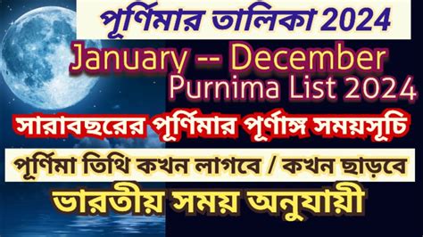 Purnima 2024 2024 সলর পরণমর তলক Purnima 2024 Kobe Purnima