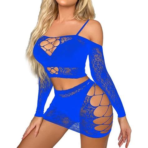 Iixpin Femme Robe R Sile Transparent Sexy Bodystocking Fishnet Lingerie