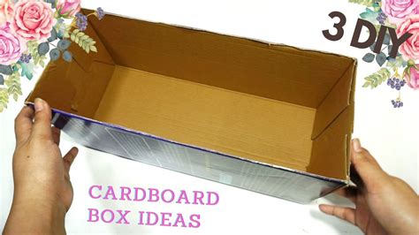 3 Diy Cardboard Basket Storage Ideas Diy Cardboard Box Youtube