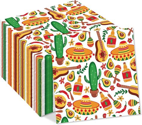 Mexican Fiesta Paper Napkins Mexico Fiesta Dinner Paper Napkin Set Mexican Fiesta Themed Party