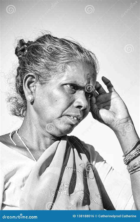 Portrait Of Old Face Indian Woman Editorial Photo Image Of Life