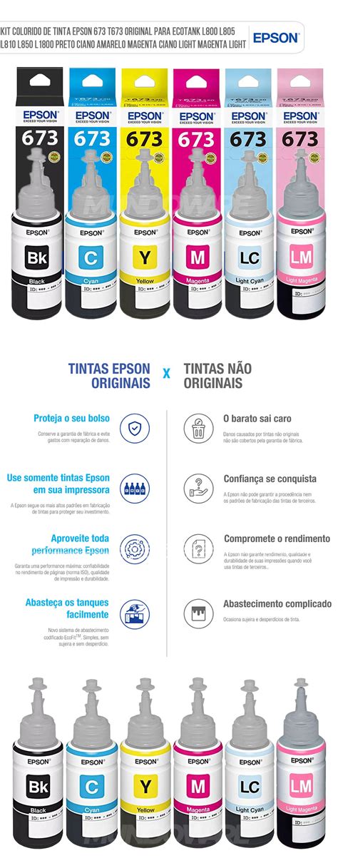 Kit Cores De Tinta Epson T Original Mundoware