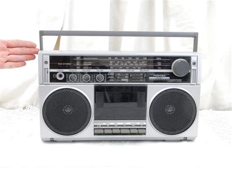 Vintage 1980s Toshiba Rt 80s Boombox Ghettoblaster Radio Cassette Player Retro 80s Portable