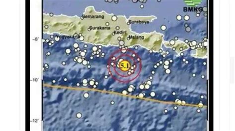 Gempa Hari Ini Guncang Malang Dan Pacitan Bermagnitudo 5 3 Dan 4 0