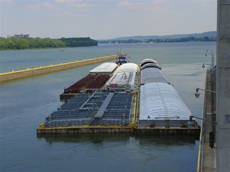 Barges Leaving Markland Locks And Dam A Photo On Flickriver