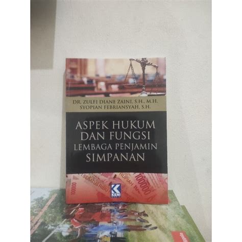 Jual Aspek Hukum Dan Fungsi Lembaga Penjamin Simpanan Dr Zulfi Diane