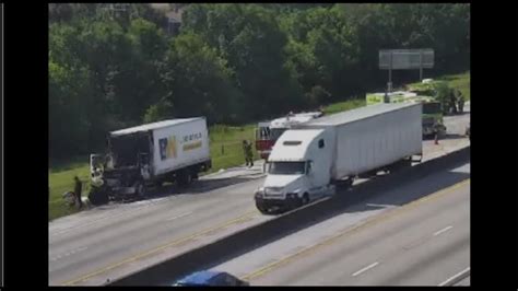 Tractor Trailer Fire Shuts Down Northbound Lanes Of The Turnpike In