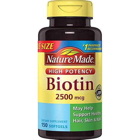 Suplemento Biotina Nature Made Alta Potencia B Mcg Capsulas