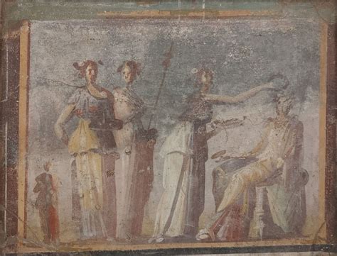 Roman Fresco Showing Group Of Nymphs With Bacchus Imperium Romanum