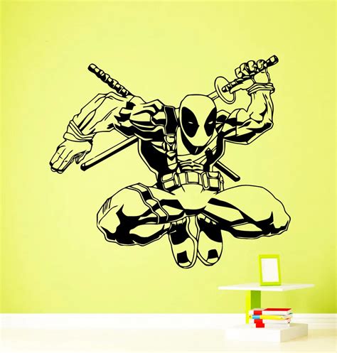 Anitihero Style Wall Decal Marvel Comics Wall Stickers For Kids Rooms Vinyl Home Interior Pool ...