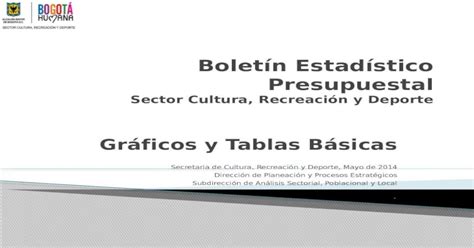 Gr Ficos Y Tablas B Sicas Secretaria De Cultura Recreaci N Y Deporte