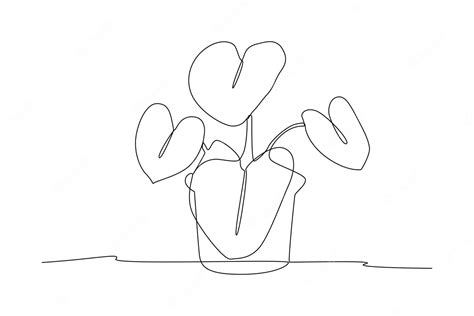 Premium Vector Single One Line Drawing Plants And Herbs Concept