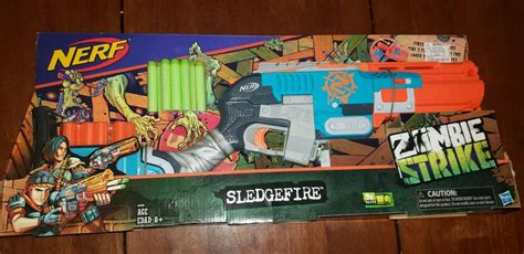 Nerf Zombie Strike Sledgefire Blaster New In Box 1 Start Look 3764620447