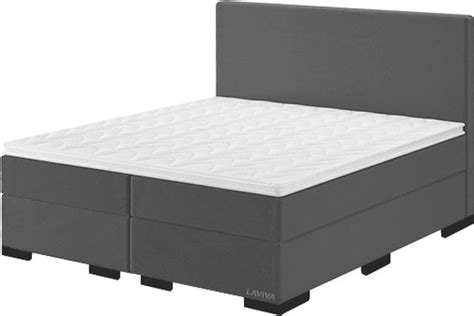 Boxspring Royal Basic 160x200 Cm Pocketvering Stof Grijs Bol