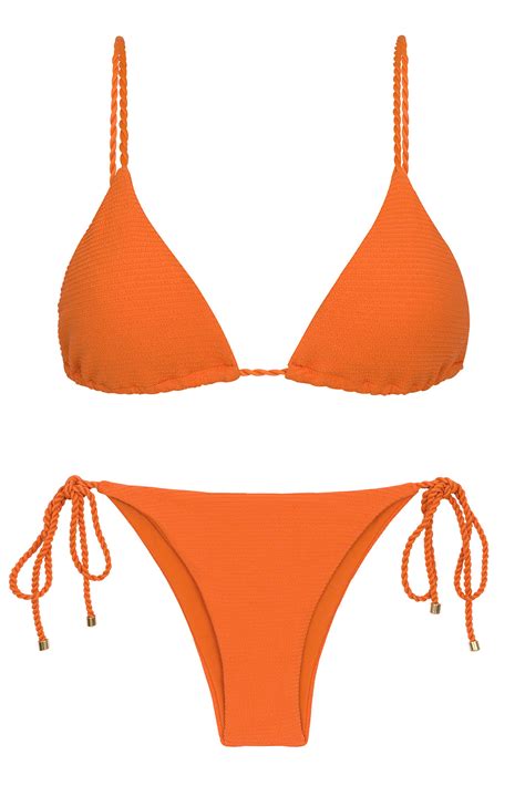 Bikini Br Silien Orange Textur Liens Torsad S Set St Tropez