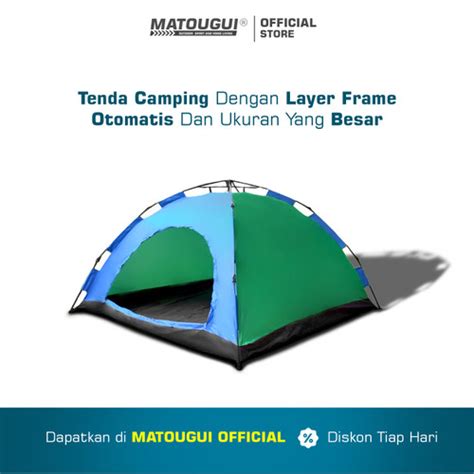 Jual Tenda Camping 4 Orang Matougui ZD 04 Frame Otomatis 2 Pintu Kab