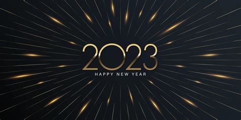 2023 Happy New Year Elegant Design Vector Illustration Of Golden 2023