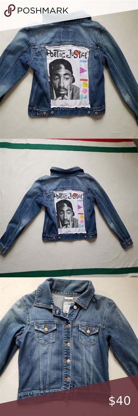 Tupac Poetic Justice Back Patch Denim Jacket Denim Jacket Patches