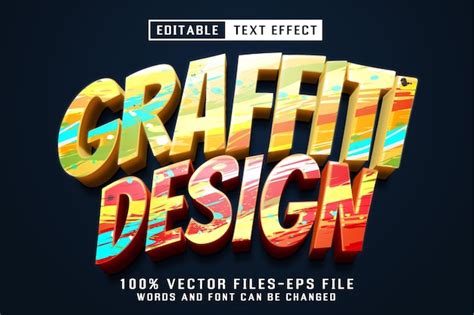 Premium Vector Graffiti Design Editable Text Effect