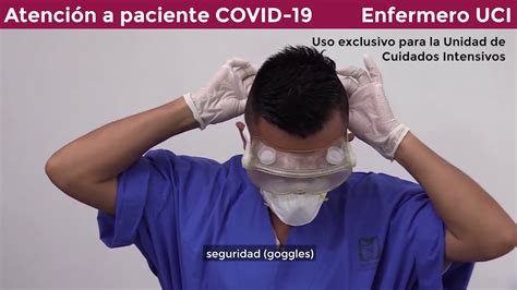 colocación de EPP GUANTES MASCARILLA N95 BATA CARETA GORRO LENTES DE