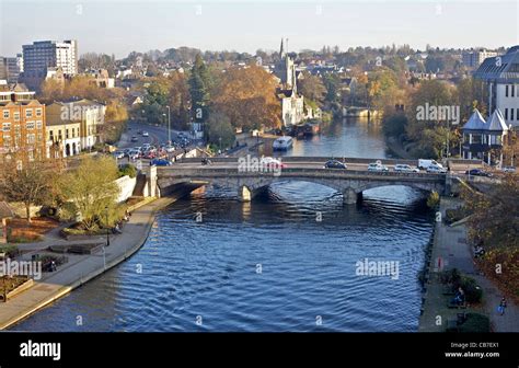 River Medway at Maidstone Stock Photo - Alamy