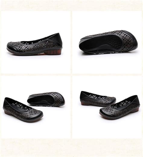 Hollow Moccasins For Women Genuine Leather Flats Breathable Loafers Shoes Womens Soft Casual