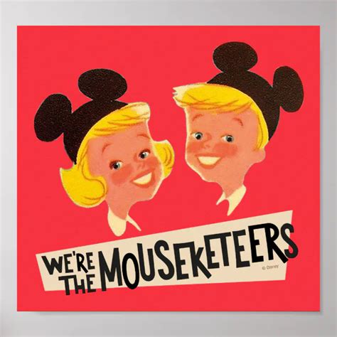 Vintage We're The Mouseketeers Poster | Zazzle