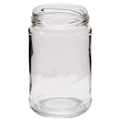 1lb 380ml Round Glass Jam Jars With Black Lids Pack Of 6 The