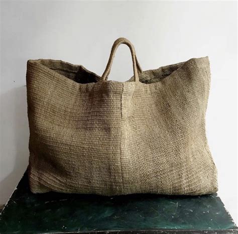 Brown Stripe Jute Bag