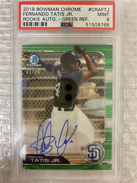 2019 Bowman Chrome 99 RC Tatis Jr 直筆サイン PSA9 検 MLB toppsタティス 大谷翔平 ジャッジ