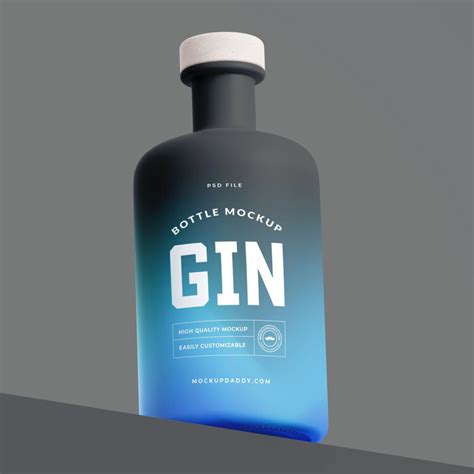 Gin Bottle Mockup - Mockup Daddy