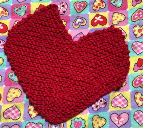 Knit A Heart Shaped Dishcloth Knitting