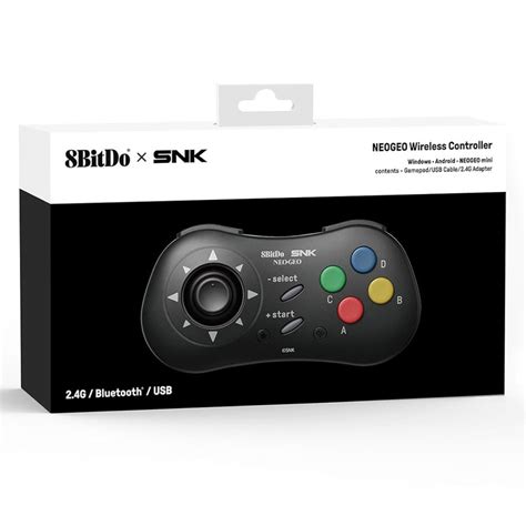 Controle Gamer Bitdo Neogeo Sem Fio Windows Android Neogeo Preto