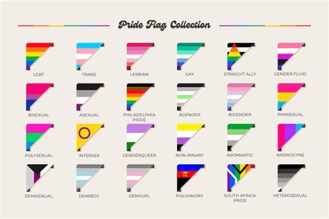 Colección De Banderas De Orgullo De Identidad Sexual Lgbtq Bandera De Gay Transgénero Bisexual