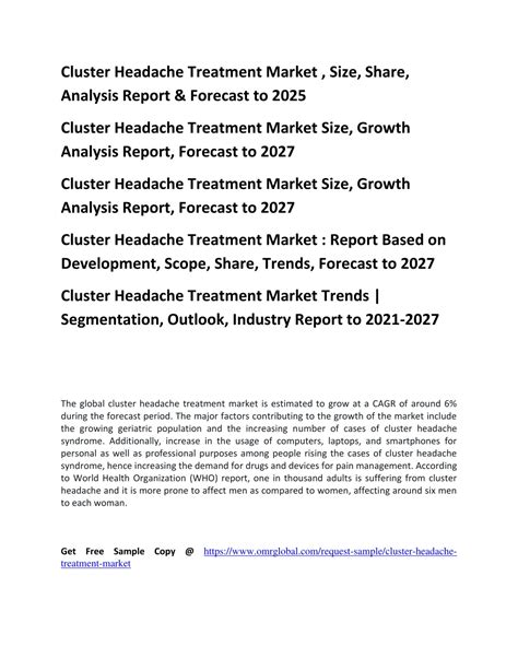 Ppt Cluster Headache Treatment Market Powerpoint Presentation Free Download Id 10835710