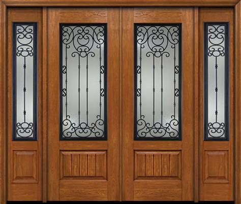 Eswda X Exterior Cherry In Plank Panel Lite Double Entry Door