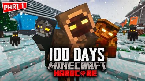 I SURVIVED 100 DAYS IN A WINTER ZOMBIE APOCALYPSE IN Minecraft Hardcore ...