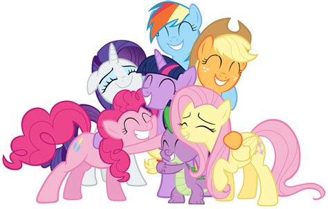 Mlp Mane 6 Hugging Clip Art Library