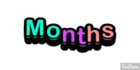 Months Word Animated  Logo Designs